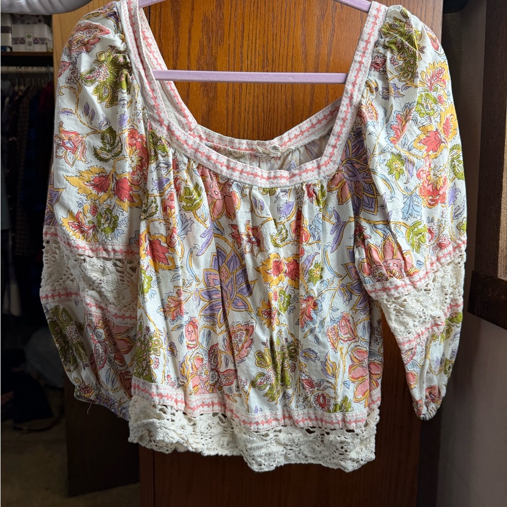Christian Siriano Multicolor Floral Blouse